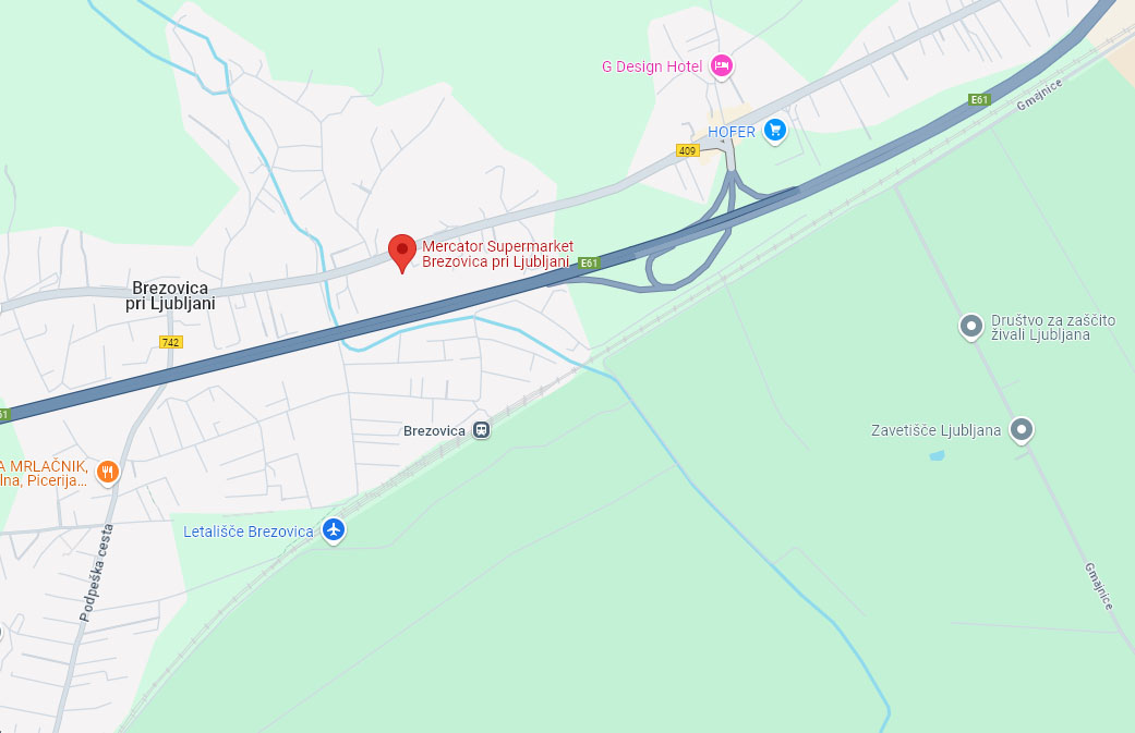 Zemljevid lokacije veterine Dora